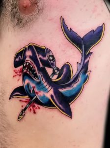 фото тату Акула молот от 23.01.2018 №033 - Tattoo Shark Hammer - tattoo-photo.ru