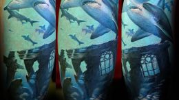 фото тату Акула молот от 23.01.2018 №052 - Tattoo Shark Hammer - tattoo-photo.ru