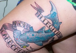 фото тату Акула молот от 23.01.2018 №095 - Tattoo Shark Hammer - tattoo-photo.ru