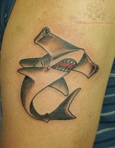 фото тату Акула молот от 23.01.2018 №100 - Tattoo Shark Hammer - tattoo-photo.ru