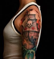 фото тату Веселый Роджер от 03.01.2018 №015 — tattoo Jolly Roger — tattoo-photo.ru