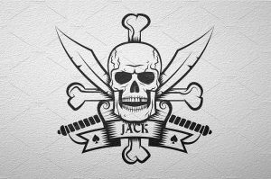 фото тату Веселый Роджер от 03.01.2018 №043 - tattoo Jolly Roger - tattoo-photo.ru