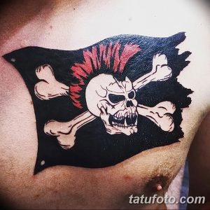 фото тату Веселый Роджер от 03.01.2018 №079 - tattoo Jolly Roger - tattoo-photo.ru