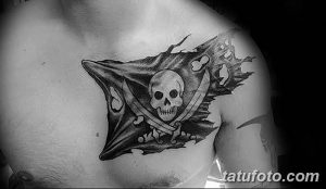 фото тату Веселый Роджер от 03.01.2018 №080 - tattoo Jolly Roger - tattoo-photo.ru