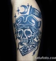 фото тату Веселый Роджер от 03.01.2018 №084 — tattoo Jolly Roger — tattoo-photo.ru