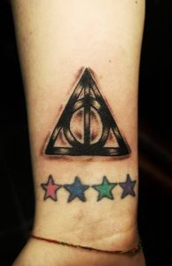 фото тату Дары Смерти от 20.02.2018 №089 - Deathly Tattoo - tattoo-photo.ru