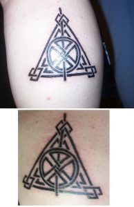 фото тату Дары Смерти от 20.02.2018 №095 - Deathly Tattoo - tattoo-photo.ru