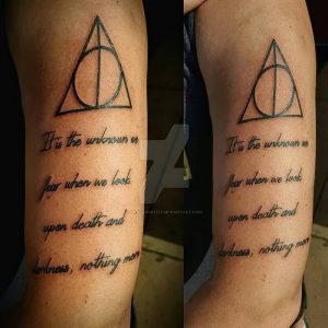 фото тату Дары Смерти от 20.02.2018 №097 - Deathly Tattoo - tattoo-photo.ru