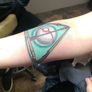 фото тату Дары Смерти от 20.02.2018 №102 - Deathly Tattoo - tattoo-photo.ru
