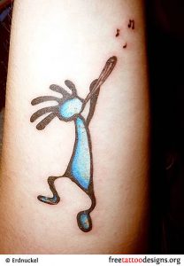 фото тату Кокопелли от 20.02.2018 №004 - Kokopelli tattoo - tattoo-photo.ru