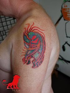 фото тату Кокопелли от 20.02.2018 №009 - Kokopelli tattoo - tattoo-photo.ru