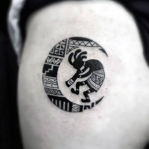 фото тату Кокопелли от 20.02.2018 №074 - Kokopelli tattoo - tattoo-photo.ru