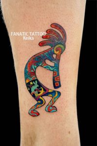 фото тату Кокопелли от 20.02.2018 №132 - Kokopelli tattoo - tattoo-photo.ru