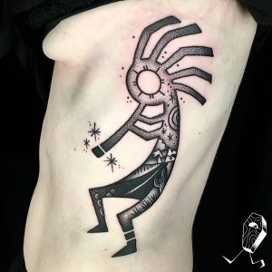 фото тату Кокопелли от 20.02.2018 №155 - Kokopelli tattoo - tattoo-photo.ru