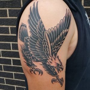 фото тату Орел от 10.03.2018 №001 - tattoo eagle - tattoo-photo.ru