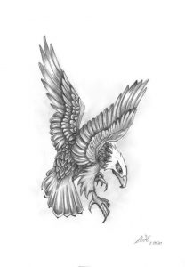 фото тату Орел от 10.03.2018 №120 - tattoo eagle - tattoo-photo.ru