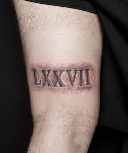 фото тату Римские цифры от 27.02.2018 №002 - tattoos Roman numerals - tattoo-photo.ru