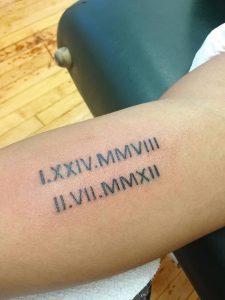 фото тату Римские цифры от 27.02.2018 №006 - tattoos Roman numerals - tattoo-photo.ru