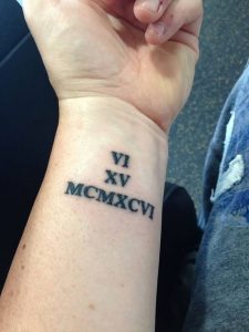 фото тату Римские цифры от 27.02.2018 №012 - tattoos Roman numerals - tattoo-photo.ru