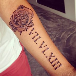 фото тату Римские цифры от 27.02.2018 №017 - tattoos Roman numerals - tattoo-photo.ru