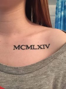 фото тату Римские цифры от 27.02.2018 №021 - tattoos Roman numerals - tattoo-photo.ru