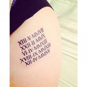 фото тату Римские цифры от 27.02.2018 №026 - tattoos Roman numerals - tattoo-photo.ru