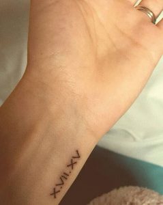 фото тату Римские цифры от 27.02.2018 №039 - tattoos Roman numerals - tattoo-photo.ru