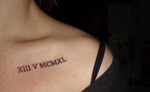 фото тату Римские цифры от 27.02.2018 №046 - tattoos Roman numerals - tattoo-photo.ru