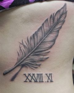 фото тату Римские цифры от 27.02.2018 №052 - tattoos Roman numerals - tattoo-photo.ru