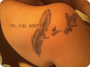 фото тату Римские цифры от 27.02.2018 №055 - tattoos Roman numerals - tattoo-photo.ru
