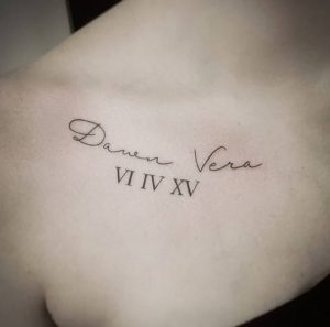 фото тату Римские цифры от 27.02.2018 №059 - tattoos Roman numerals - tattoo-photo.ru