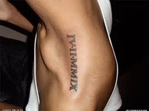 фото тату Римские цифры от 27.02.2018 №067 - tattoos Roman numerals - tattoo-photo.ru