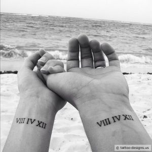 фото тату Римские цифры от 27.02.2018 №076 - tattoos Roman numerals - tattoo-photo.ru