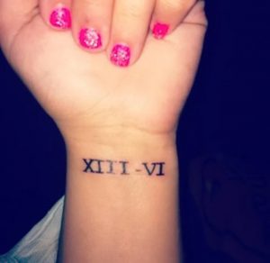 фото тату Римские цифры от 27.02.2018 №091 - tattoos Roman numerals - tattoo-photo.ru