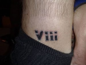 фото тату Римские цифры от 27.02.2018 №096 - tattoos Roman numerals - tattoo-photo.ru