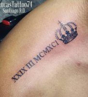 фото тату Римские цифры от 27.02.2018 №111 — tattoos Roman numerals — tattoo-photo.ru