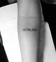 фото тату Римские цифры от 27.02.2018 №117 — tattoos Roman numerals — tattoo-photo.ru