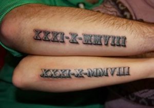 фото тату Римские цифры от 27.02.2018 №119 - tattoos Roman numerals - tattoo-photo.ru