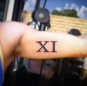 фото тату Римские цифры от 27.02.2018 №120 - tattoos Roman numerals - tattoo-photo.ru
