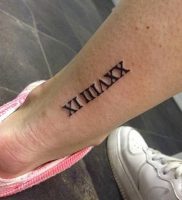 фото тату Римские цифры от 27.02.2018 №122 — tattoos Roman numerals — tattoo-photo.ru