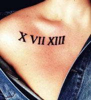 фото тату Римские цифры от 27.02.2018 №124 — tattoos Roman numerals — tattoo-photo.ru