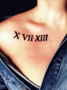 фото тату Римские цифры от 27.02.2018 №124 - tattoos Roman numerals - tattoo-photo.ru