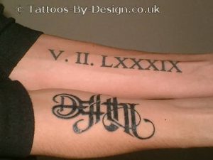 фото тату Римские цифры от 27.02.2018 №130 - tattoos Roman numerals - tattoo-photo.ru