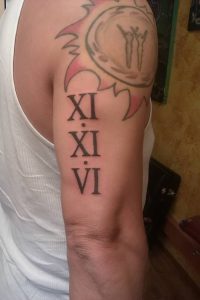 фото тату Римские цифры от 27.02.2018 №141 - tattoos Roman numerals - tattoo-photo.ru