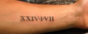 фото тату Римские цифры от 27.02.2018 №158 - tattoos Roman numerals - tattoo-photo.ru