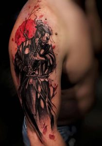 фото тату Самурай от 20.02.2018 №016 - tattoo samurai - tattoo-photo.ru