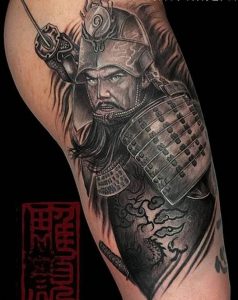 фото тату Самурай от 20.02.2018 №020 - tattoo samurai - tattoo-photo.ru