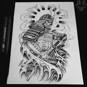 фото тату Самурай от 20.02.2018 №024 - tattoo samurai - tattoo-photo.ru