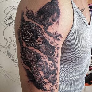 фото тату Самурай от 20.02.2018 №025 - tattoo samurai - tattoo-photo.ru