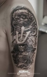 фото тату Самурай от 20.02.2018 №074 - tattoo samurai - tattoo-photo.ru